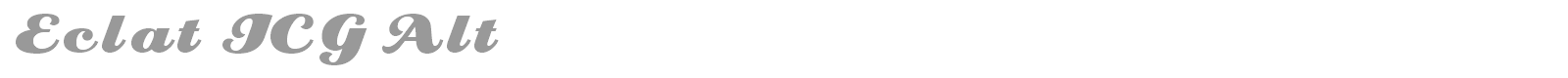 Eclat ICG Alt font preview
